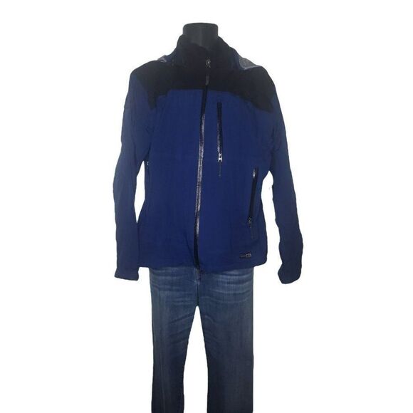 REI E1 Elements Full Zip Hooded Blue Sz L Windbreaker Men - Picture 5 of 7